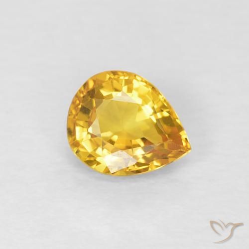9,17 ctw natürlicher Golden Saphir, Birnenform, VS