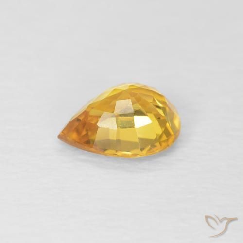 9,17 ctw natürlicher Golden Saphir, Birnenform, VS