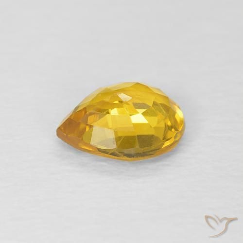 9,17 ctw natürlicher Golden Saphir, Birnenform, VVS