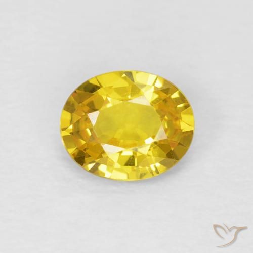 0.69ct Natürlicher Mittelgelb Saphir, Oval, VS