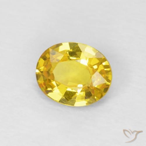 9,17 ctw natürlicher Mittelgelb Saphir, Oval, VS