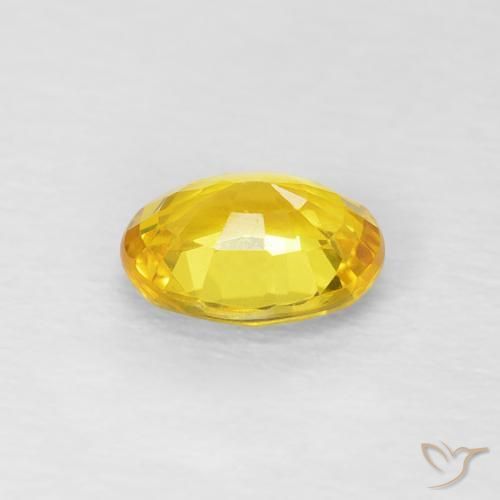 9,17 ctw natürlicher Mittelgelb Saphir, Oval, VS