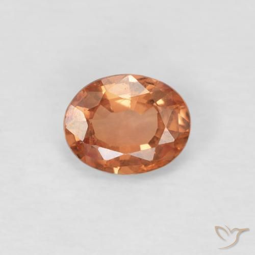 0.49ct Natürlicher Hellbräunliches Orange Saphir, Oval, VS, Photo A