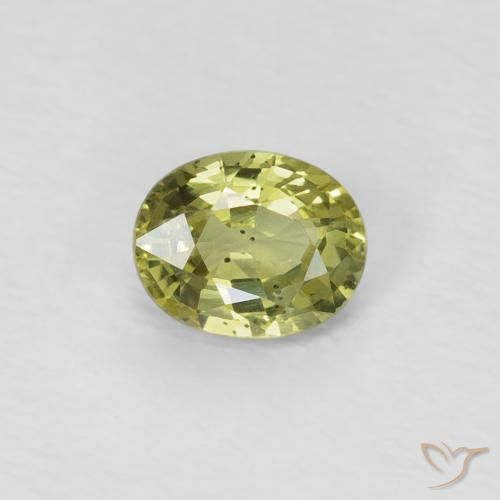 0.52ct Natürlicher Mittelgelb Saphir, Oval, VS
