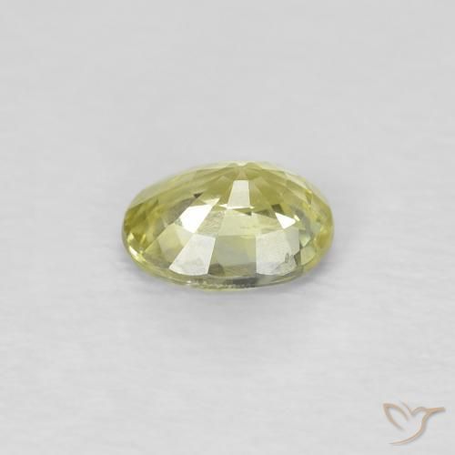 9,17 ctw natürlicher hellgelb Saphir, Oval, VS