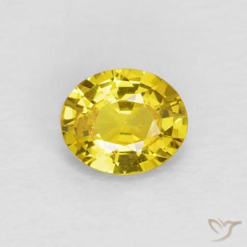 0.64ct Natürlicher Hummel Gelb Saphir, Oval, VVS