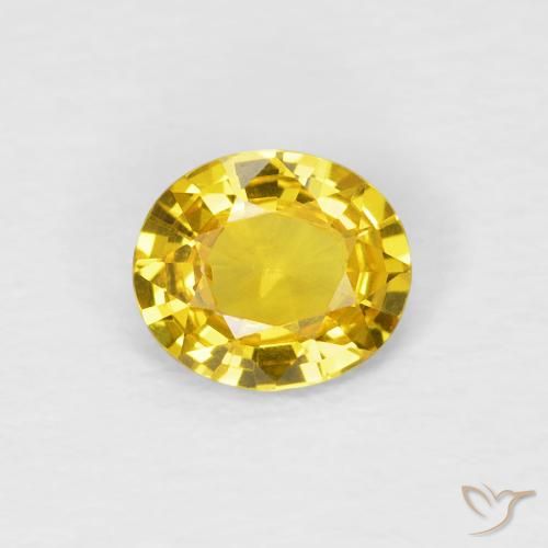 0.62ct Natürlicher Mittelgelb Saphir, Oval, VVS