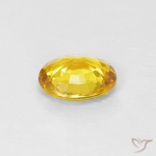 9,17 ctw natürlicher Mittelgelb Saphir, Oval, VVS