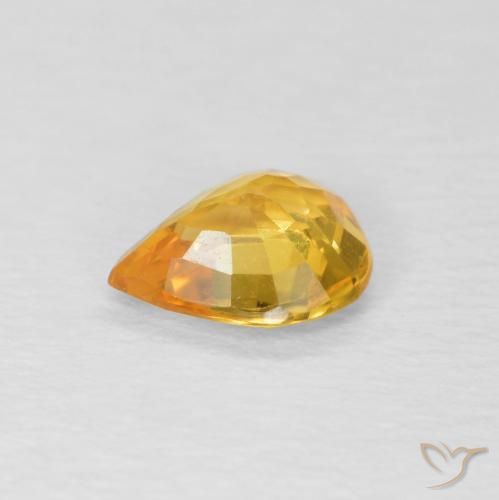 9,17 ctw natürlicher Golden Saphir, Birnenform, VVS