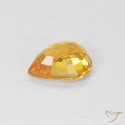 9,17 ctw natürlicher gold-orange Saphir, Birnenform, VVS