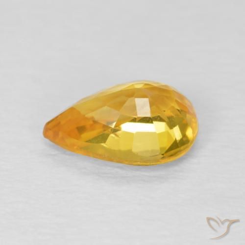 9,17 ctw natürlicher Orange-Gold Saphir, Birnenform, VVS