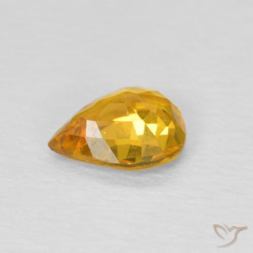9,17 ctw natürlicher Orange-Gold Saphir, Birnenform, VS