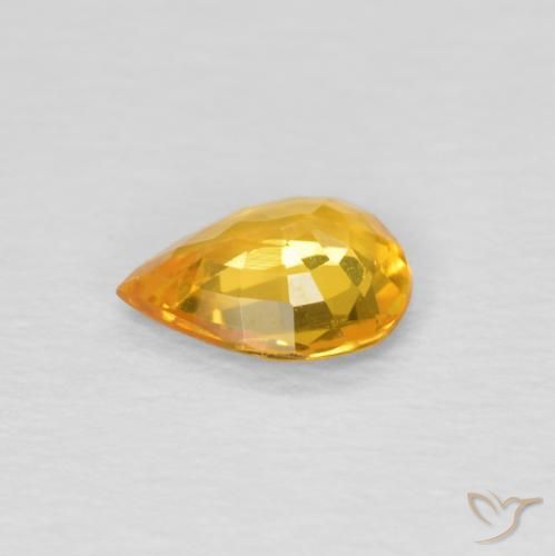 9,17 ctw natürlicher Dunkelgolden Saphir, Birnenform, VS