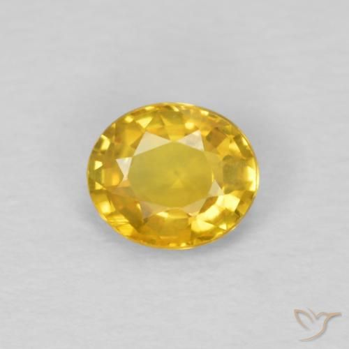 0.55ct Natürlicher Mittelgold Saphir, Oval, VVS-VS