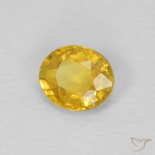9,17 ctw natürlicher Mittelgold Saphir, Oval, VVS-VS