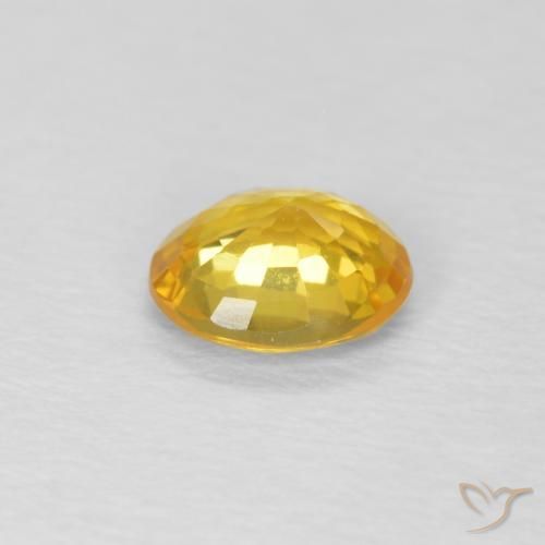 9,17 ctw natürlicher Mittelgold Saphir, Oval, VVS-VS