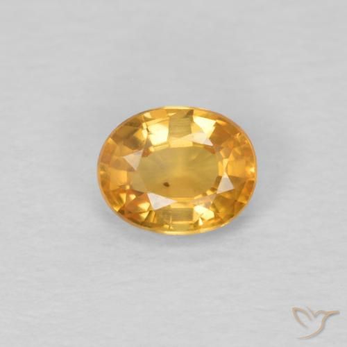 0.51ct Natürlicher Orange-Gold Saphir, Oval, VVS-VS