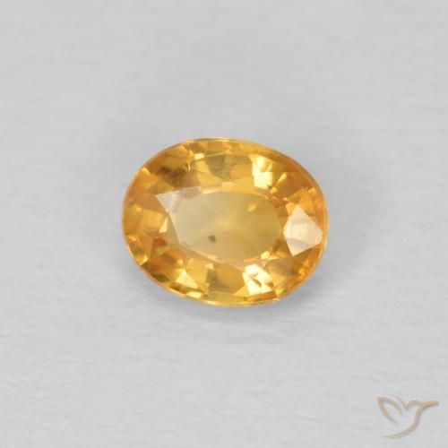 9,17 ctw natürlicher Orange-Gold Saphir, Oval, VVS-VS