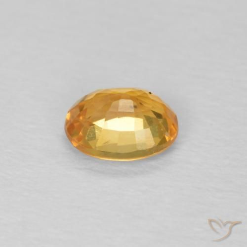 9,17 ctw natürlicher Orange-Gold Saphir, Oval, VVS-VS
