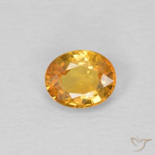 0.45ct Natürlicher Orange-Gold Saphir, Oval, VVS-VS, Photo A