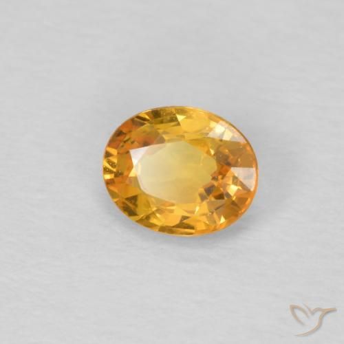 9,17 ctw natürlicher Orange-Gold Saphir, Oval, VVS-VS