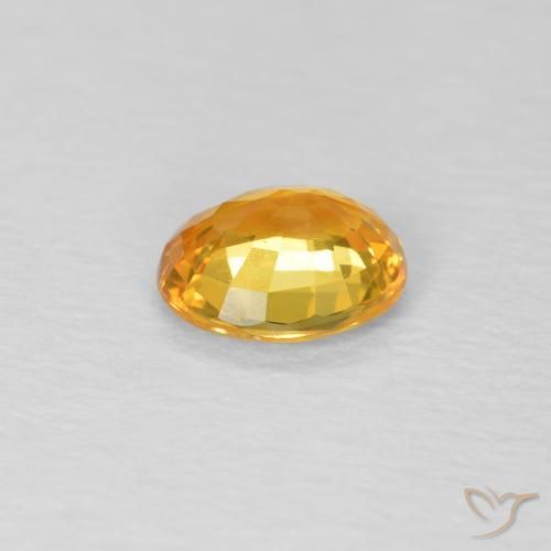 9,17 ctw natürlicher Orange-Gold Saphir, Oval, VVS-VS
