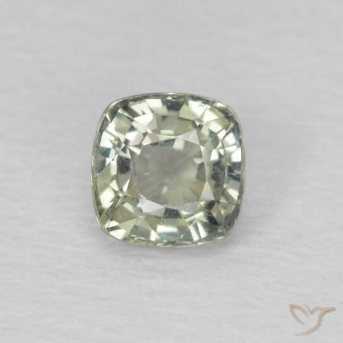 0.53ct Natürlicher Helles Salbeigrün Saphir, Kissen, VS