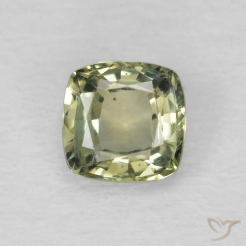0.59ct Natürlicher Helles Waldgrün Saphir, Kissen, VS
