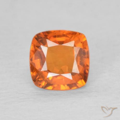 0.50ct Natürlicher Feuerorange Saphir, Kissen, VVS