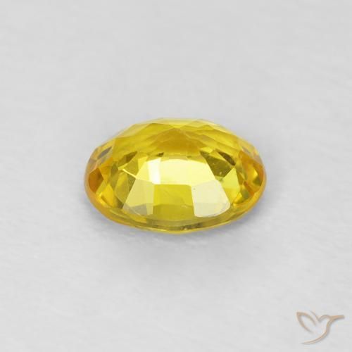 9,17 ctw natürlicher Mittelgelb Saphir, Oval, VS