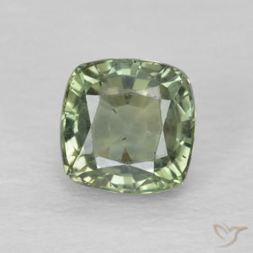 0.72ct Natürlicher hellgrün Saphir, Kissen, VS