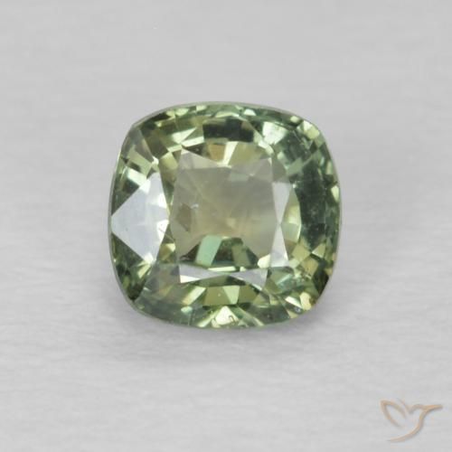 0.60ct Natürlicher Salbeigrün Saphir, Kissen, VS