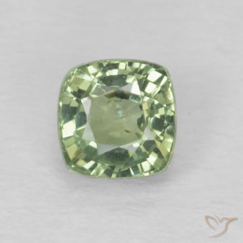 0.59ct Natürlicher Helles Salbeigrün Saphir, Kissen, VS