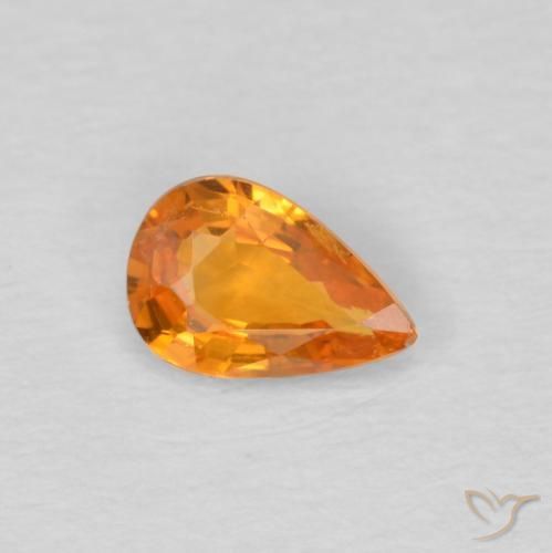 9,17 ctw natürlicher hellorange Saphir, Birnenform, VS