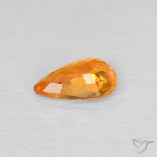 9,17 ctw natürlicher hellorange Saphir, Birnenform, VS