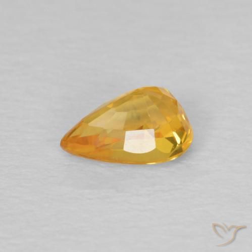 9,17 ctw natürlicher Mittelorange Saphir, Birnenform, VVS