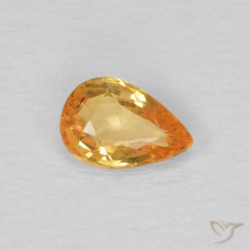 9,17 ctw natürlicher Dunkelgolden Saphir, Birnenform, VVS-VS