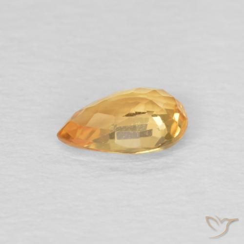 9,17 ctw natürlicher Dunkelgolden Saphir, Birnenform, VVS-VS
