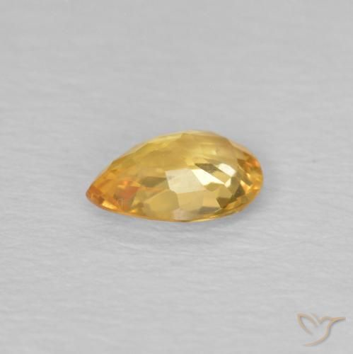 9,17 ctw natürlicher Tiefes Goldorange Saphir, Birnenform, VS