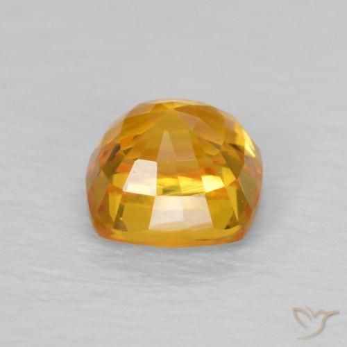 9,17 ctw natürlicher Mittleres Gold Saphir, Kissen, VVS-VS