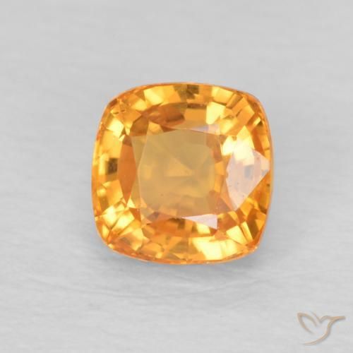 9,17 ctw natürlicher Mittelorange Saphir, Kissen, VVS-VS