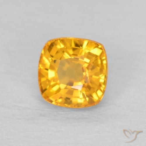 9,17 ctw natürlicher Orange-Gold Saphir, Kissen, VVS-VS