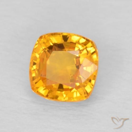 9,17 ctw natürlicher Orange-Gold Saphir, Kissen, VVS-VS