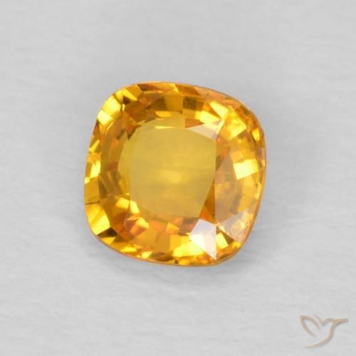 9,17 ctw natürlicher Orange-Gold Saphir, Kissen, VVS-VS