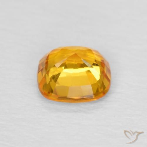 9,17 ctw natürlicher Orange-Gold Saphir, Kissen, VVS-VS