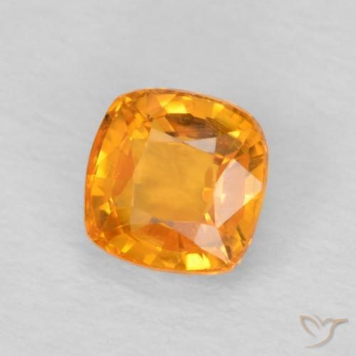 9,17 ctw natürlicher Mittelorange Saphir, Kissen, VVS