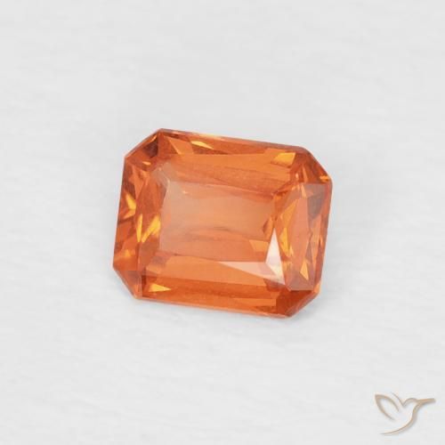 9,17 ctw natürlicher rötlich-orange Saphir, Oktagonschliff, VVS