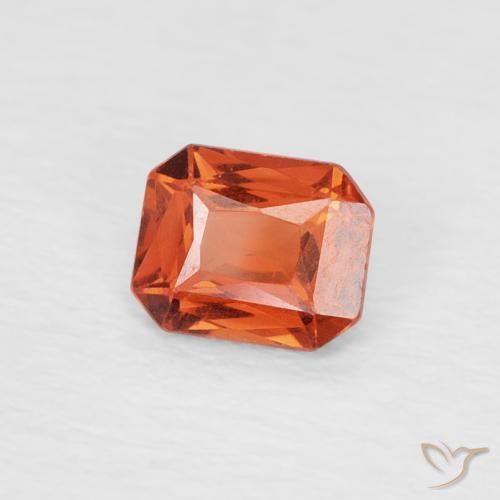 9,17 ctw natürlicher Amber Orange Saphir, Oktagonschliff, VVS