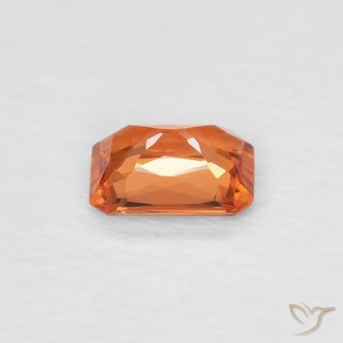 9,17 ctw natürlicher Medium Dark-Orange Saphir, Oktagonschliff, VVS