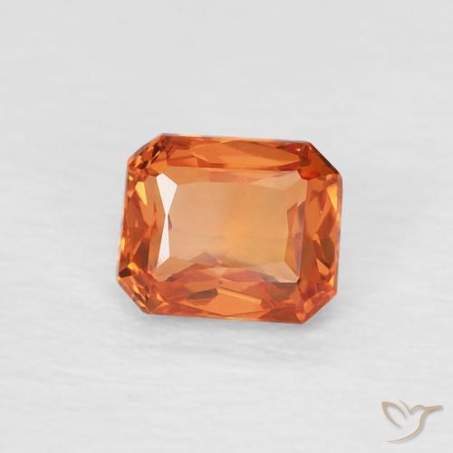 9,17 ctw natürlicher Gelblich-orange Saphir, Oktagonschliff, VVS